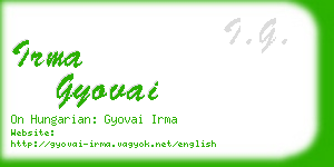 irma gyovai business card